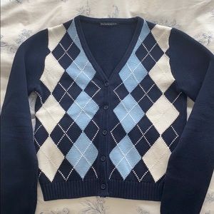 Brandy Melville Elizabeth argyle sweater